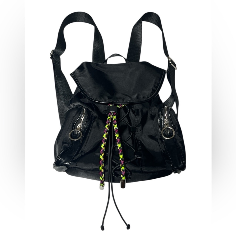 Urban Outfitters Black Backpack with Neon Accents
